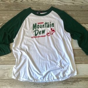 Retro Mountain Dew Baseball Tee